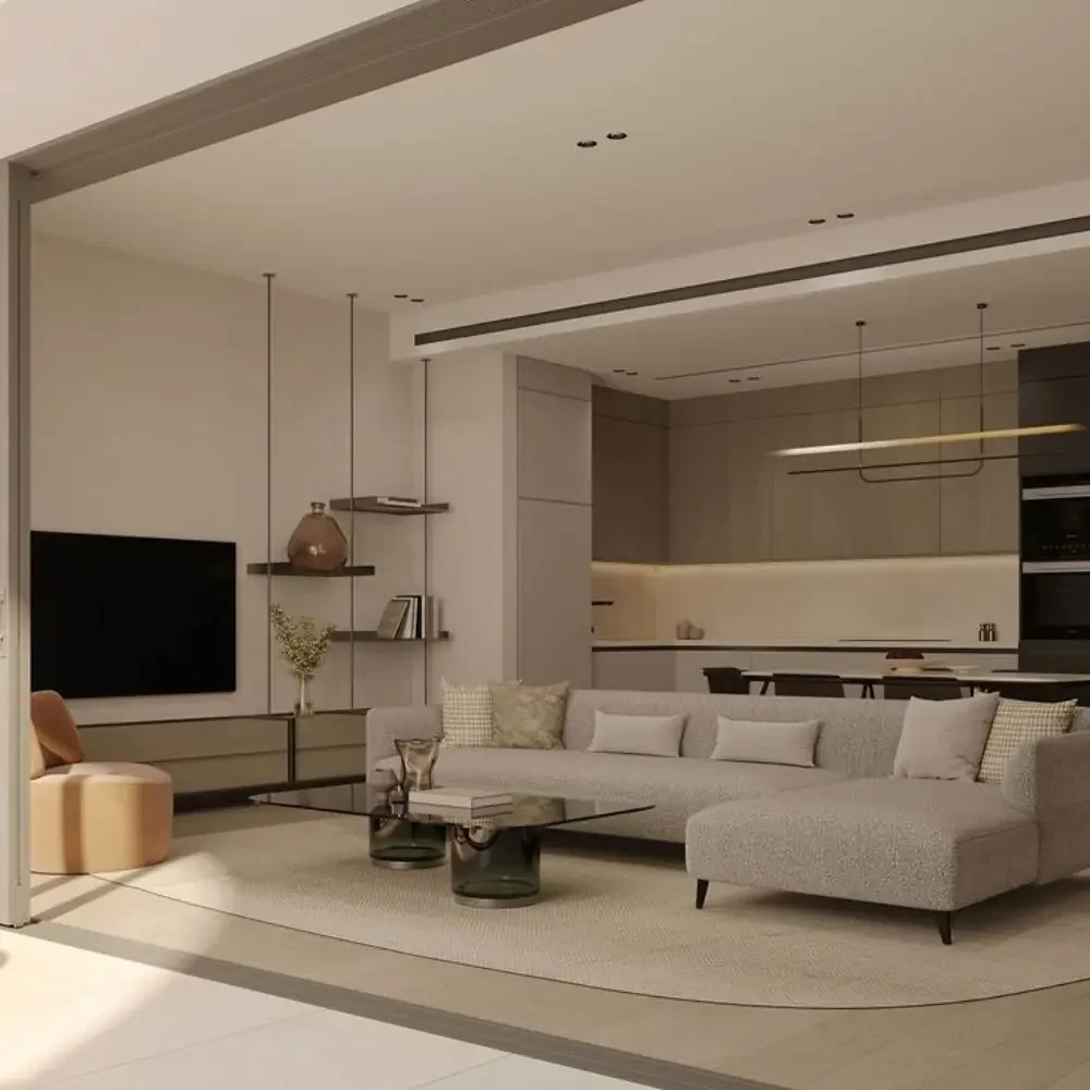 Open-plan living area