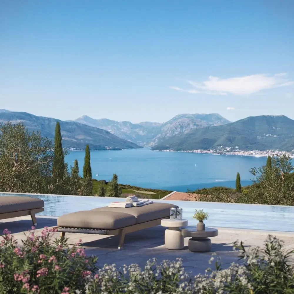 Infinity pool overlooking the Bay of Kotor